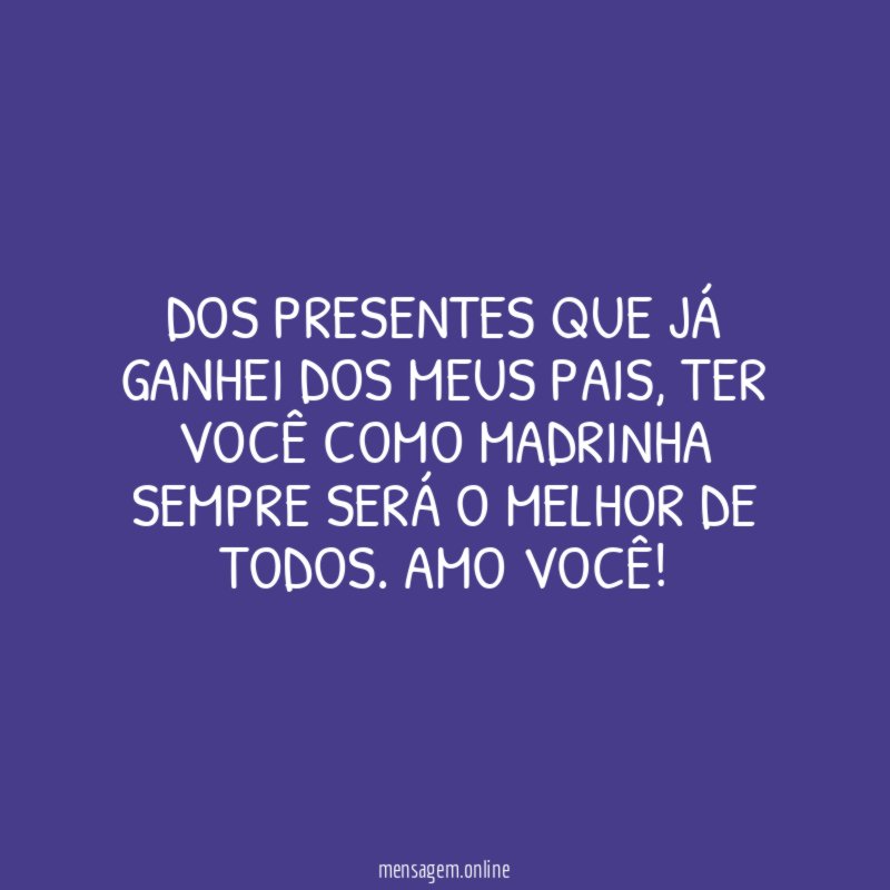 Dos presentes que já ganhei dos meus pais