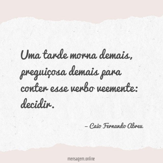 Uma tarde morna demais