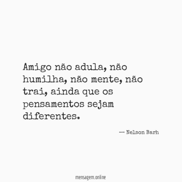 Amigo não adula
