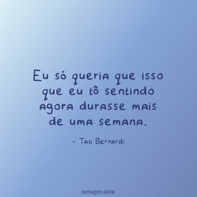 Eu só queria que isso que eu tô