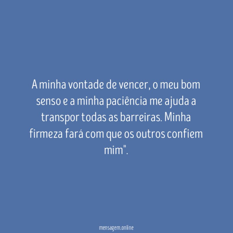 A minha vontade de vencer