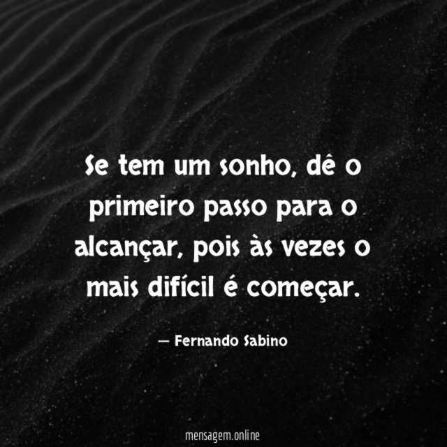 Se tem um sonho
