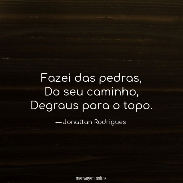 Fazei das pedras