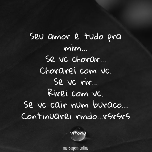 Seu amor é tudo pra mim