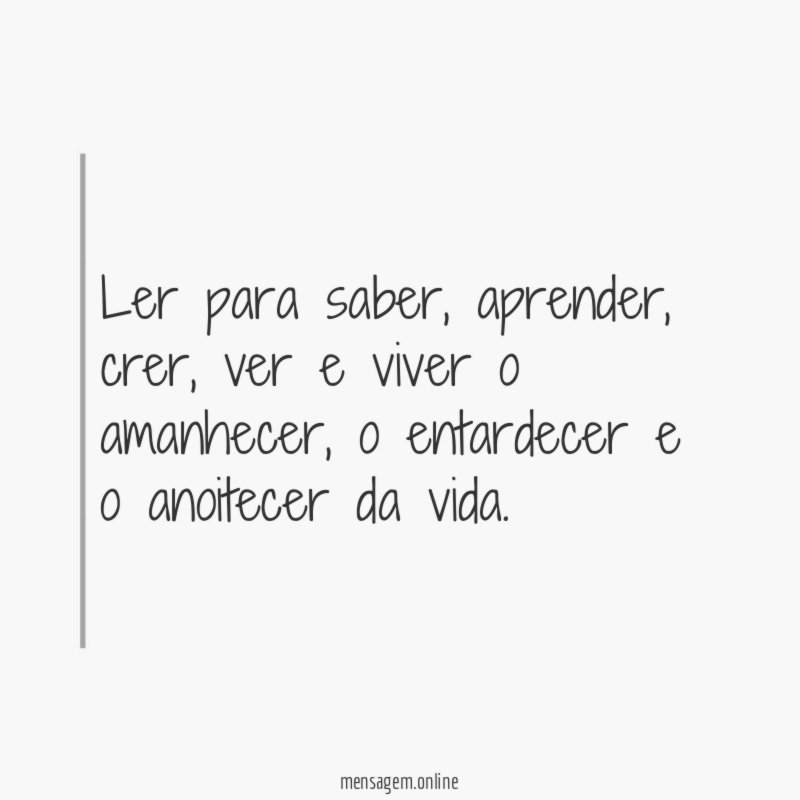 Ler para saber