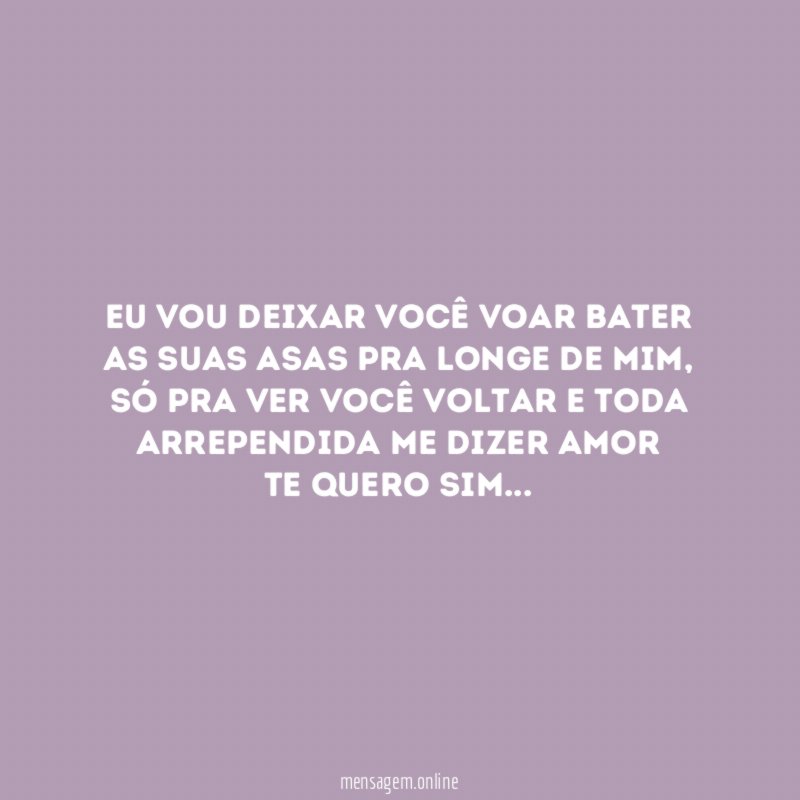 Eu vou deixar você voar bater as suas
