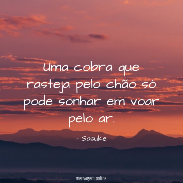 Uma cobra que rasteja pelo chão só pode