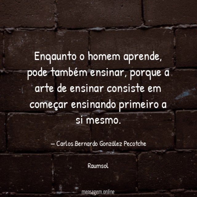 Enqaunto o homem aprende