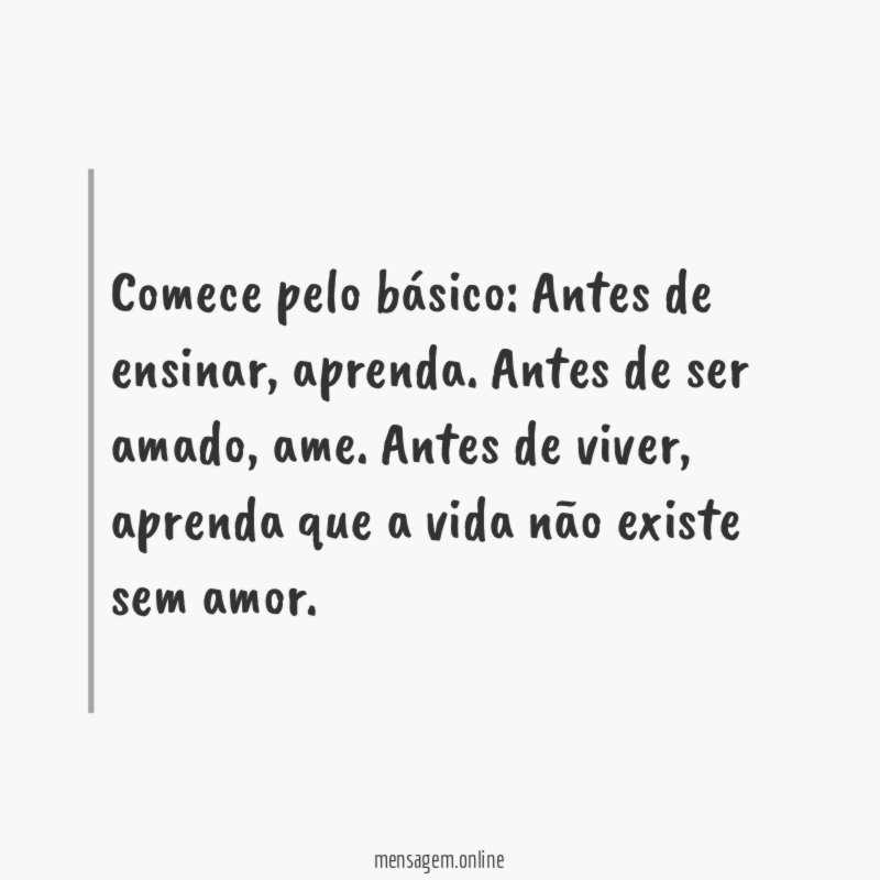 Comece pelo básico