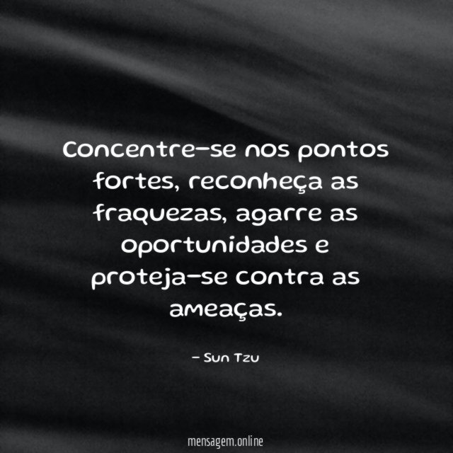 Concentre-se nos pontos fortes