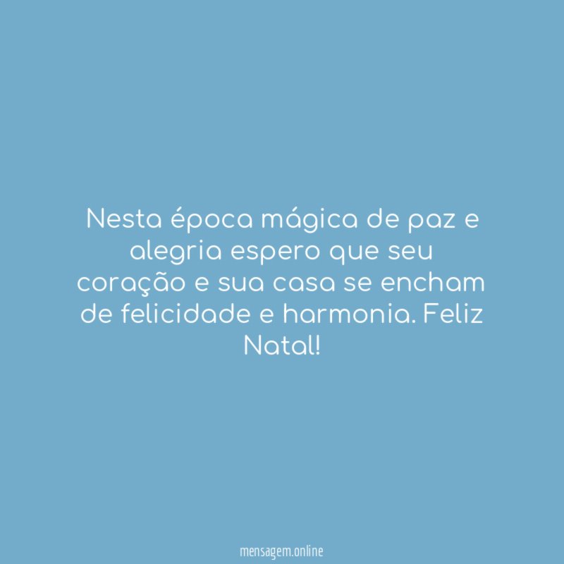 Nesta poca m gica de paz e alegria