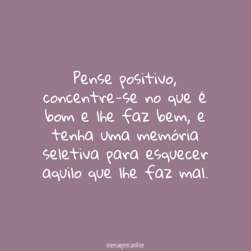 Pense positivo