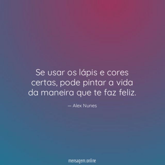 Se usar os lápis e cores certas