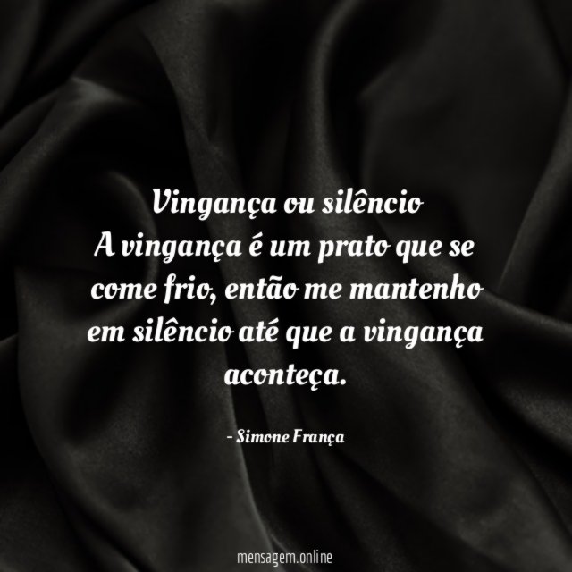 Vingança ou silêncio