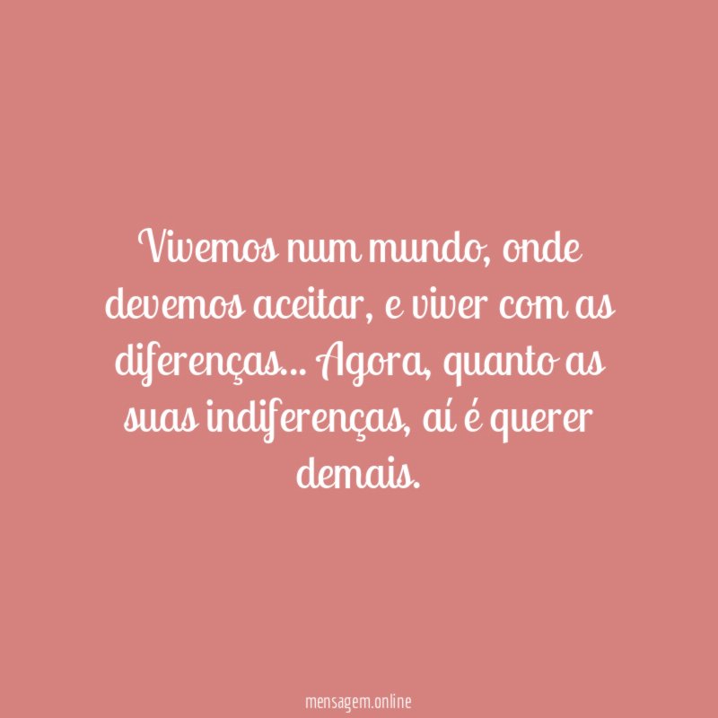Vivemos num mundo