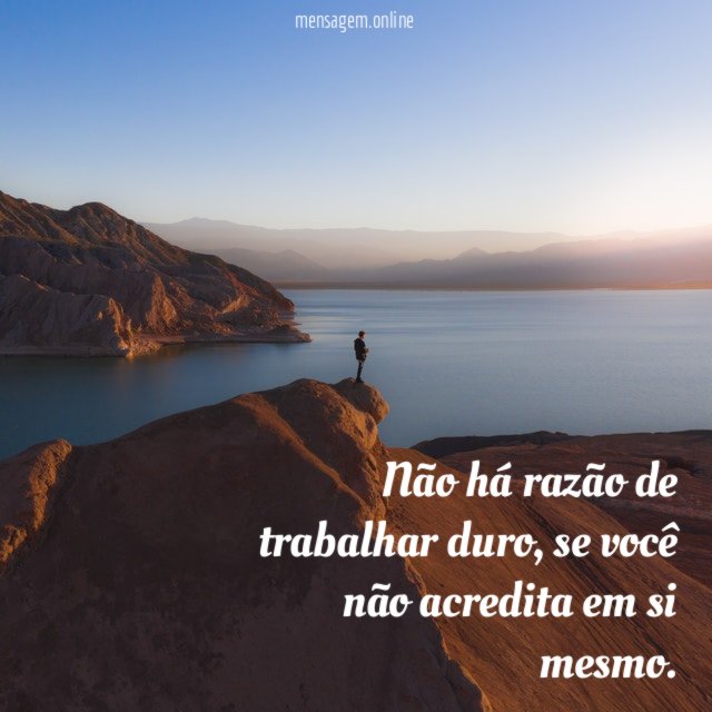Não há razão de trabalhar duro