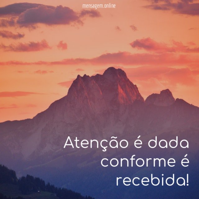 Atenção é dada conforme é recebida