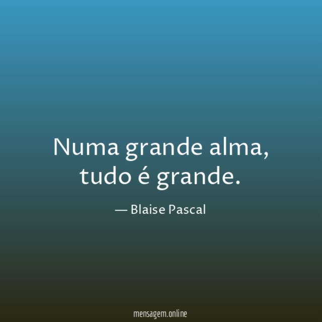 Numa grande alma