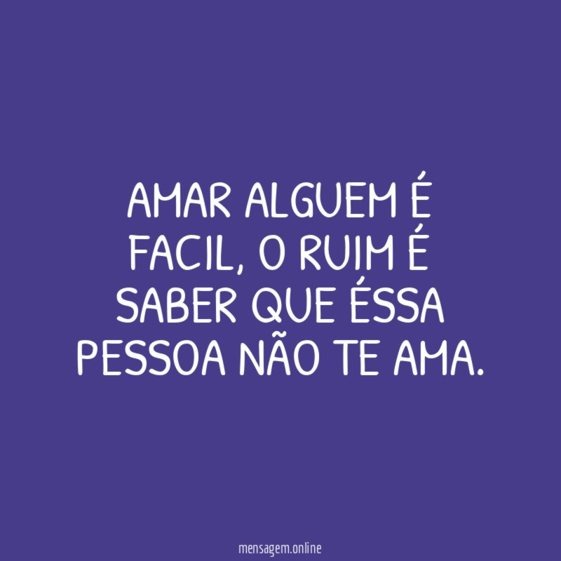 Amar alguem é facil