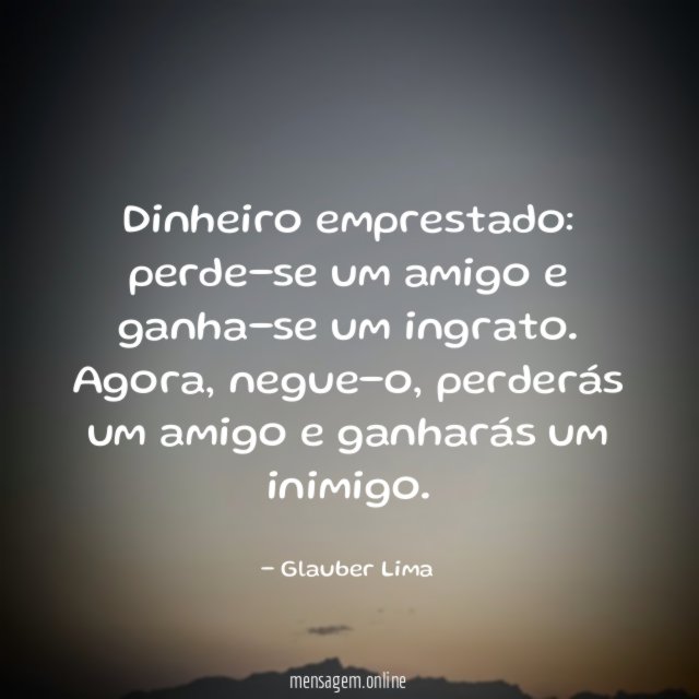 Dinheiro emprestado