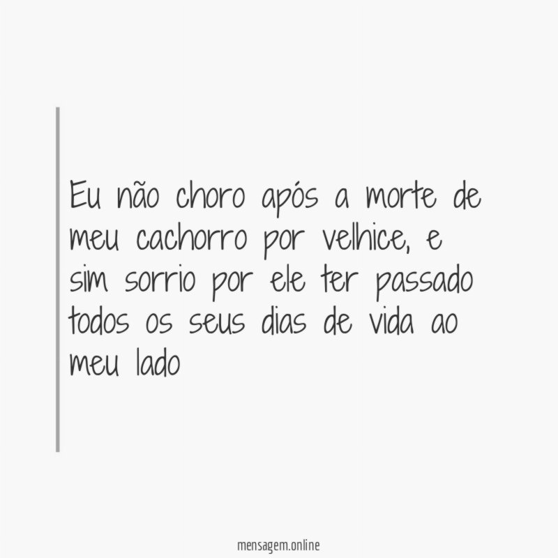 Eu não choro após a morte de meu
