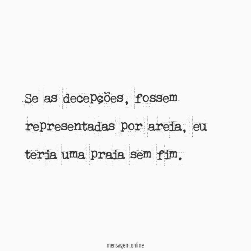 Se as decepções