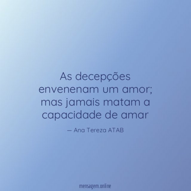 As decepções envenenam um amor