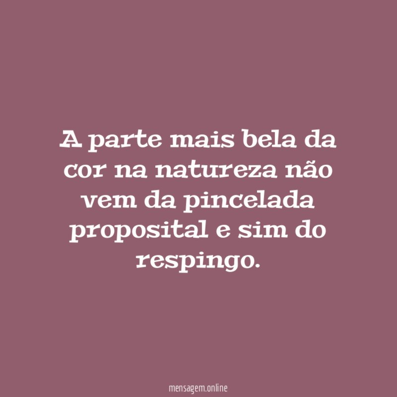 A parte mais bela da cor na natureza