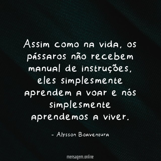 Assim como na vida