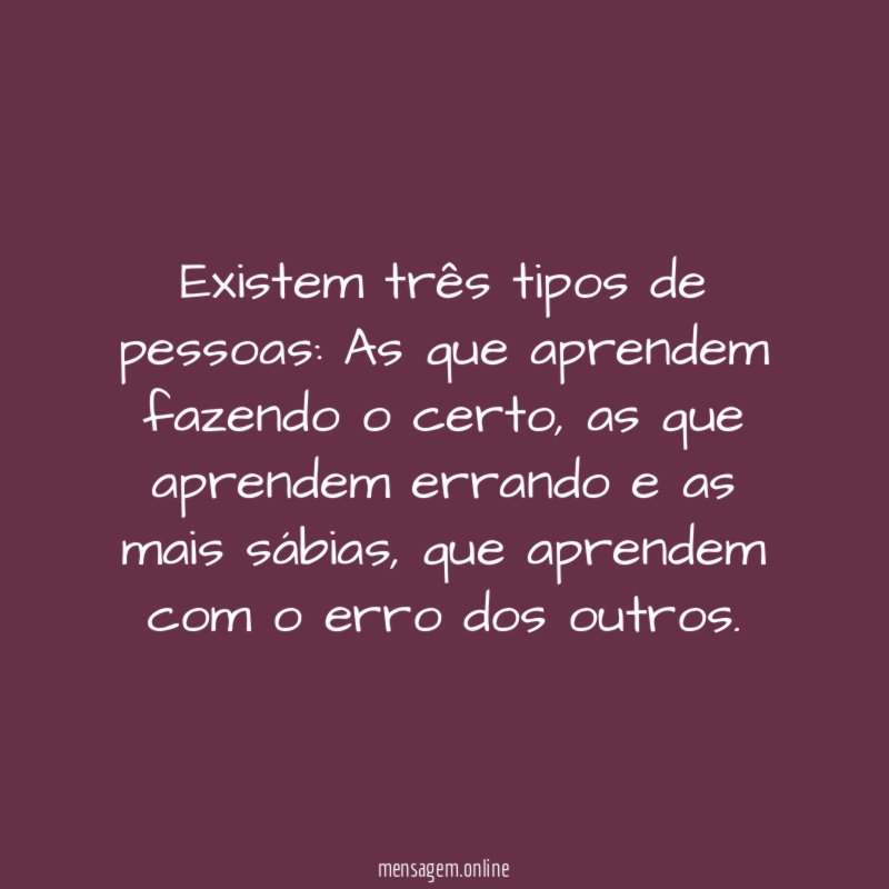 Existem três tipos de pessoas
