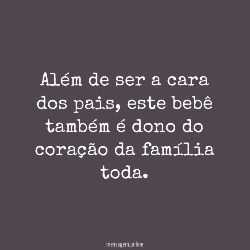 Além de ser a cara dos pais