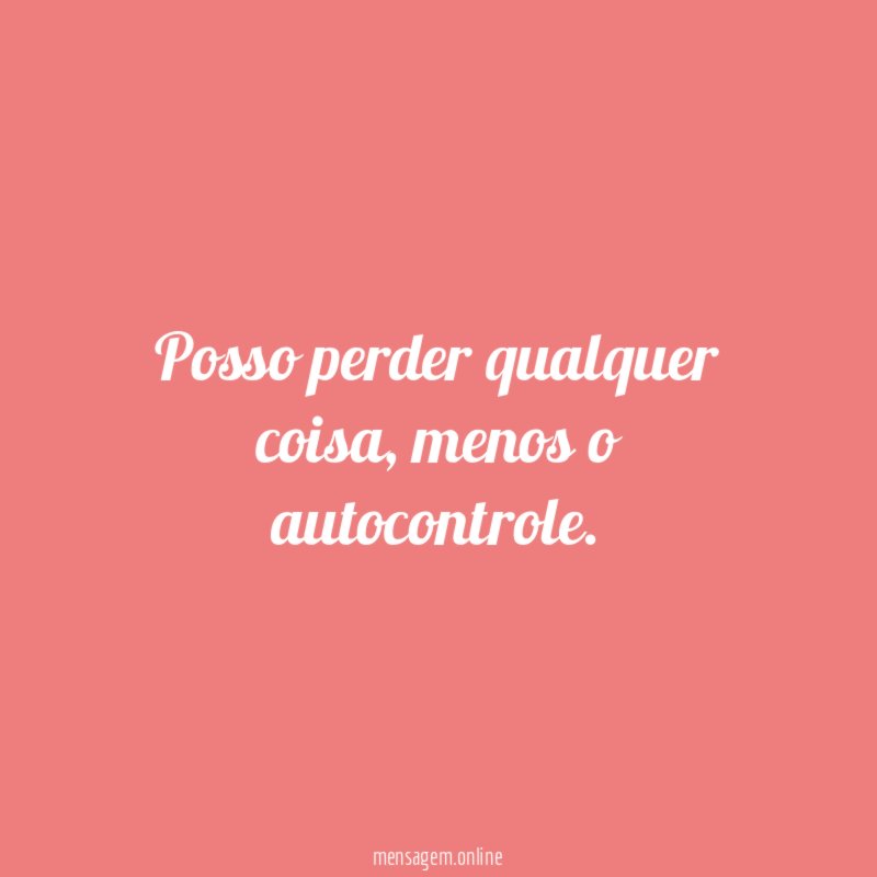 Posso perder qualquer coisa