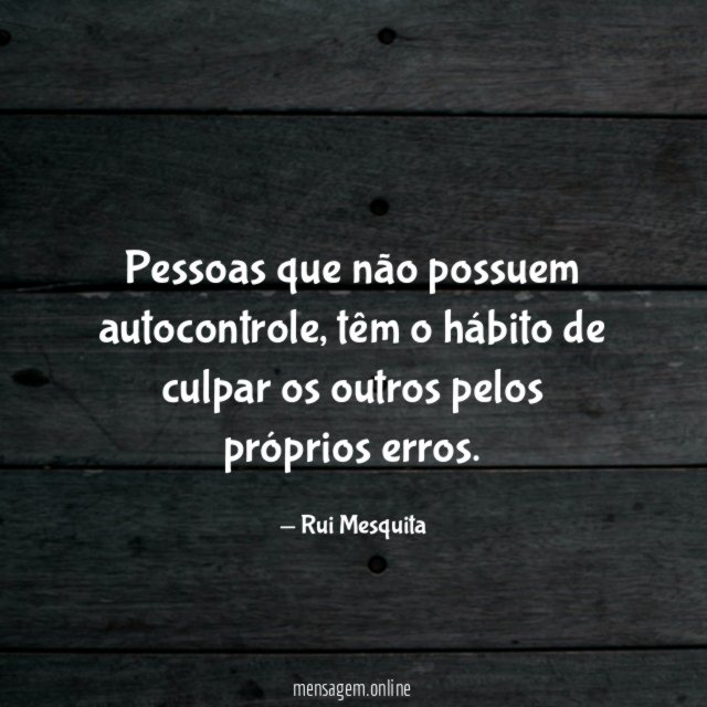 Pessoas que não possuem autocontrole