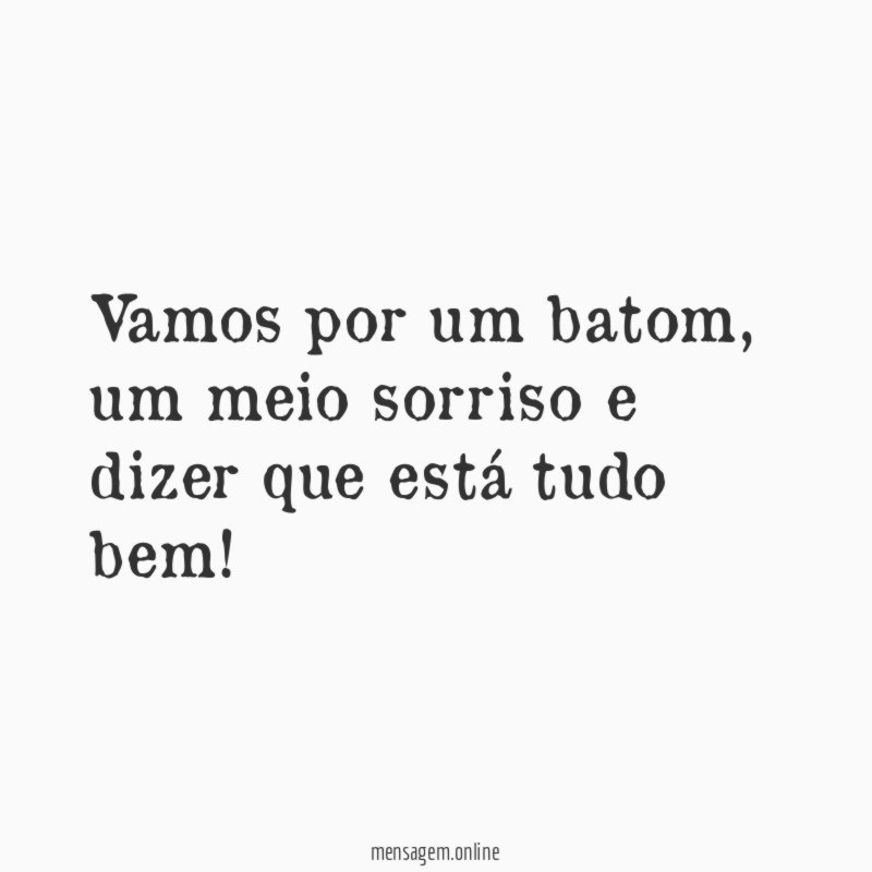 Vamos por um batom