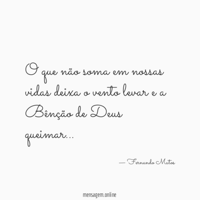 O que não soma em nossas vidas deixa