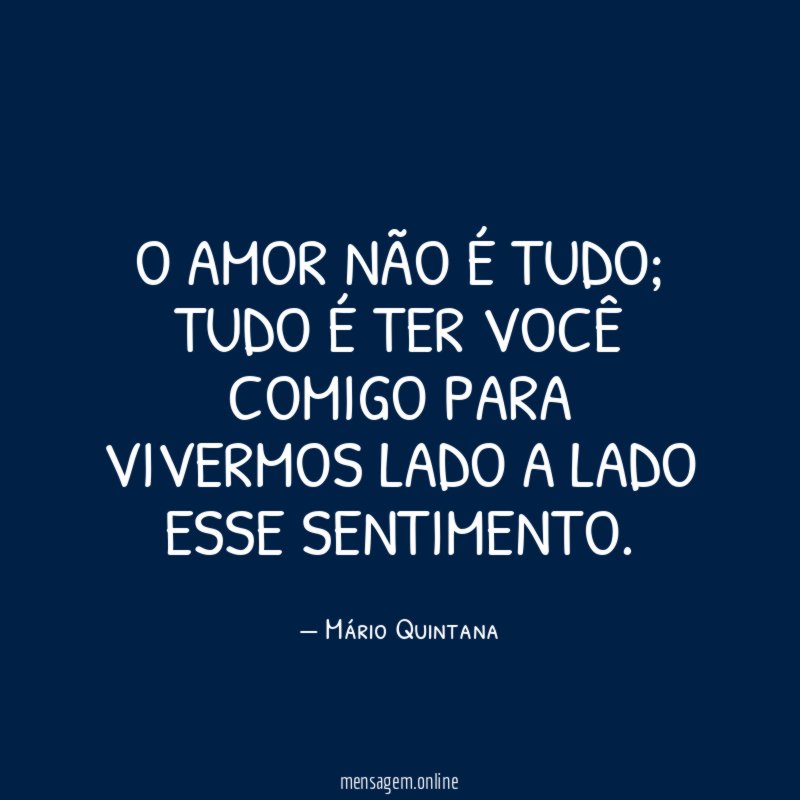 O amor não é tudo