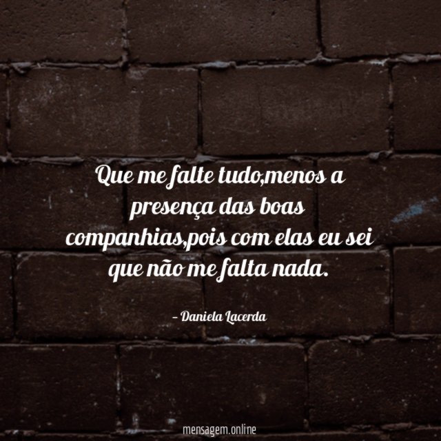 Que me falte tudo