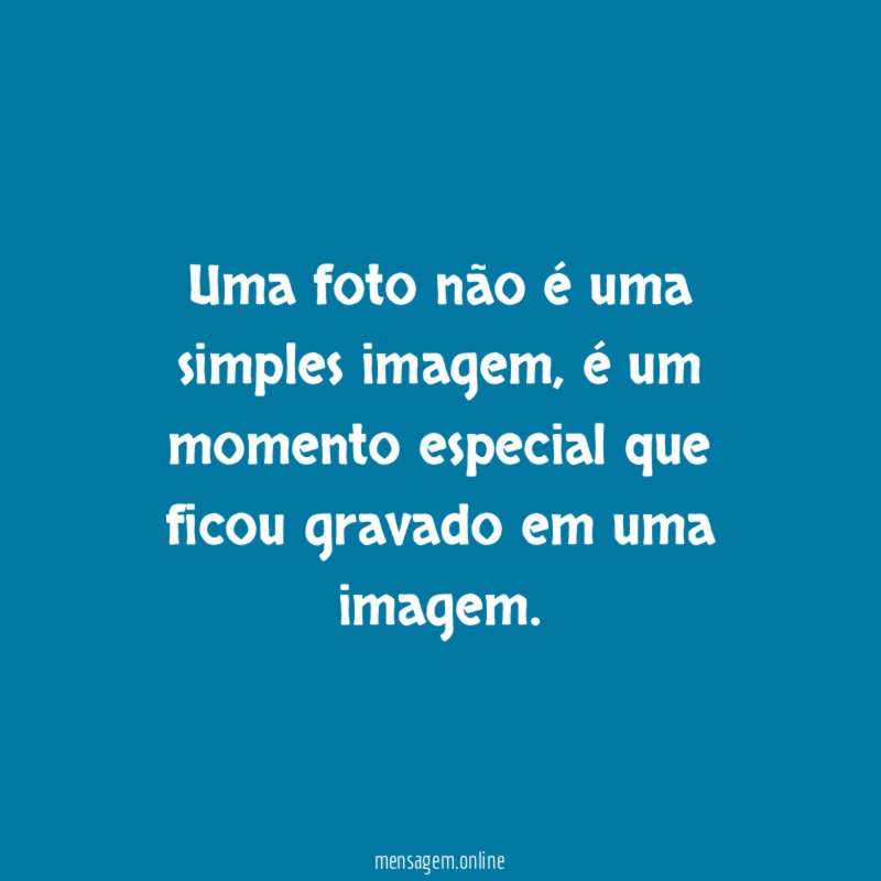 Uma foto não é uma simples imagem