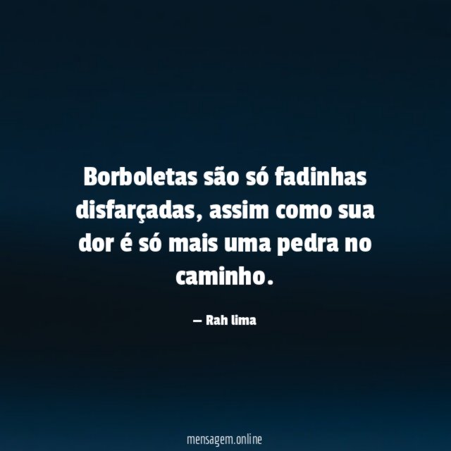 Borboletas são só fadinhas disfarçadas