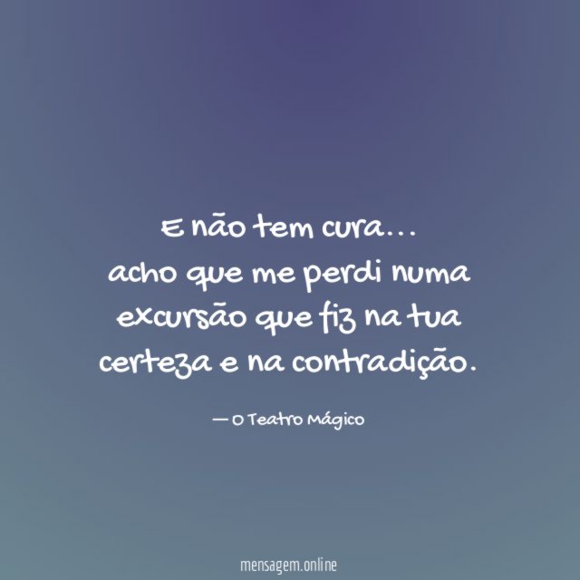 E não tem cura