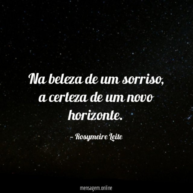 Na beleza de um sorriso