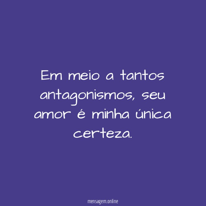 Em meio a tantos antagonismos