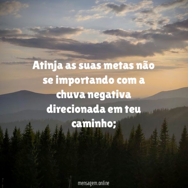 Atinja as suas metas não se importando com