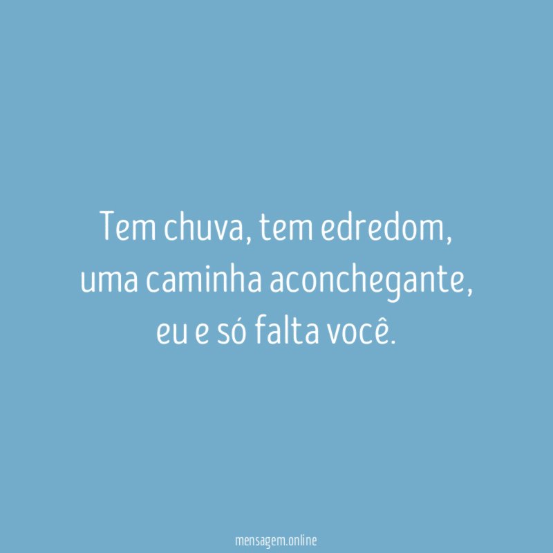 Tem chuva