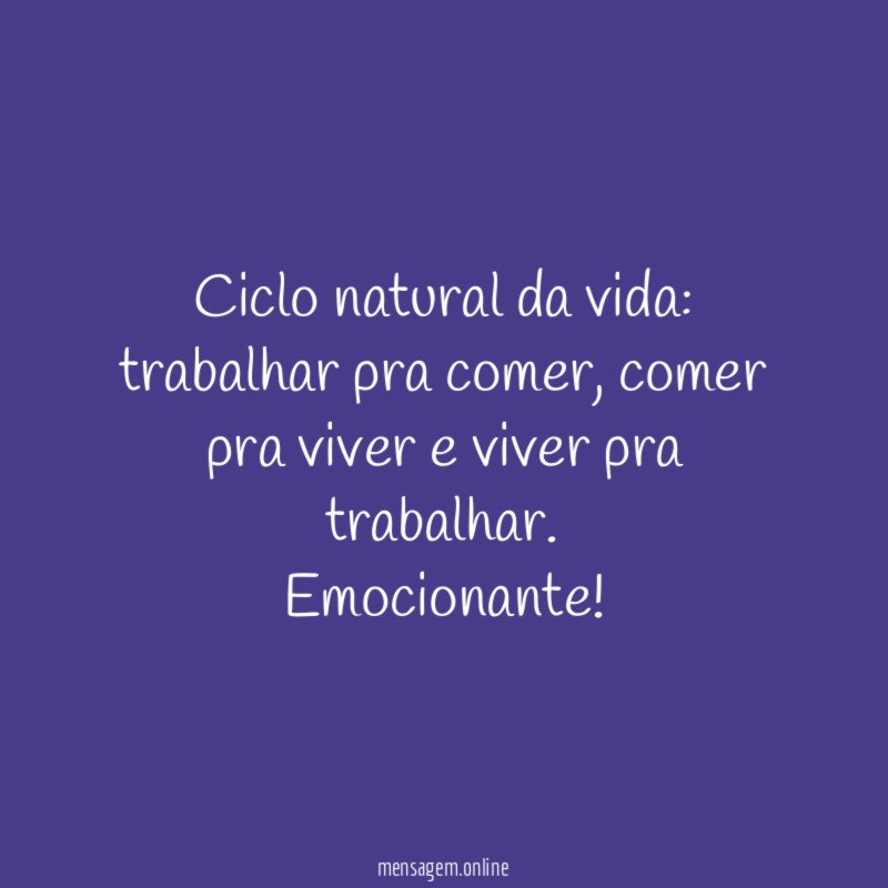 Ciclo natural da vida