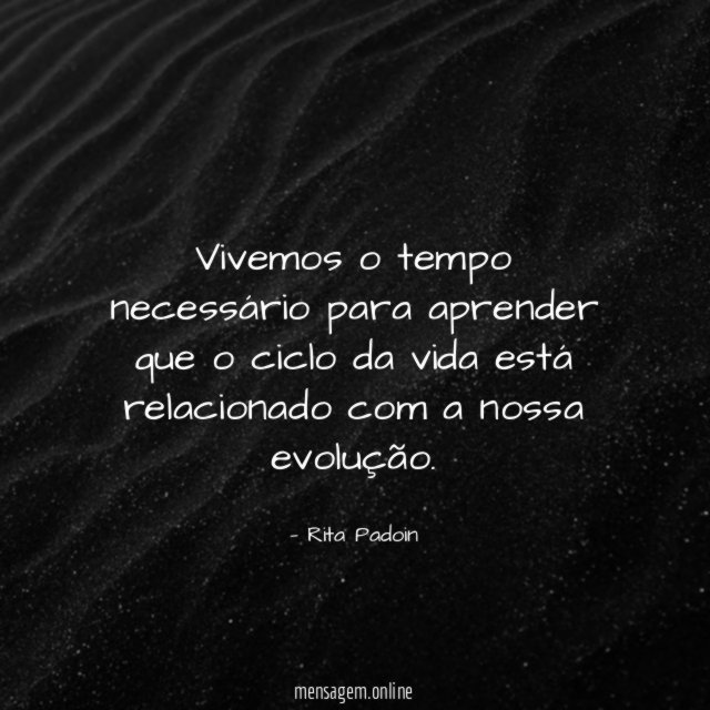 Vivemos o tempo necessário para aprender que