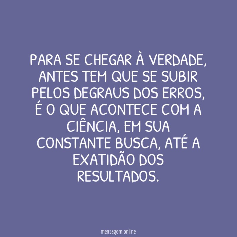 Para se chegar à verdade