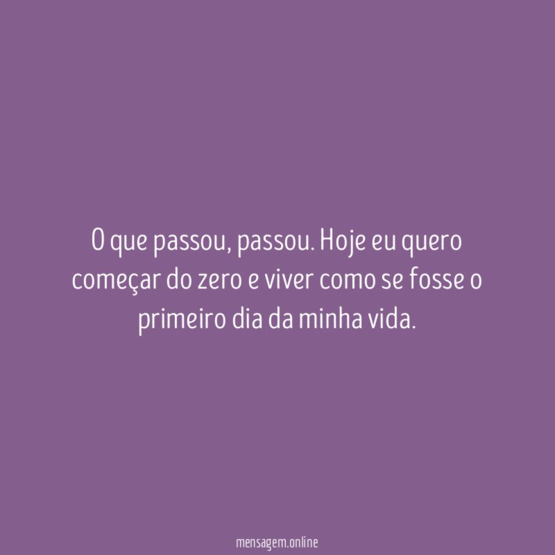 O que passou