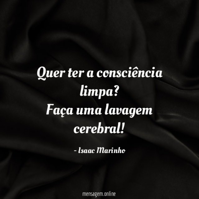 Quer ter a consciência limpa
