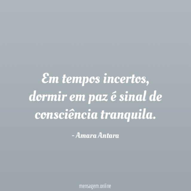 Em tempos incertos